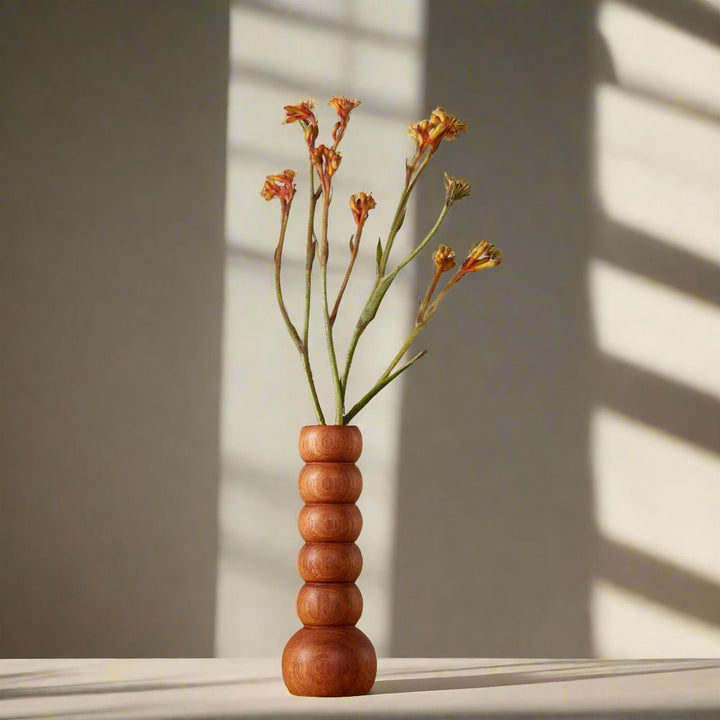 Granadillo Wood 9" Vase, Style 2