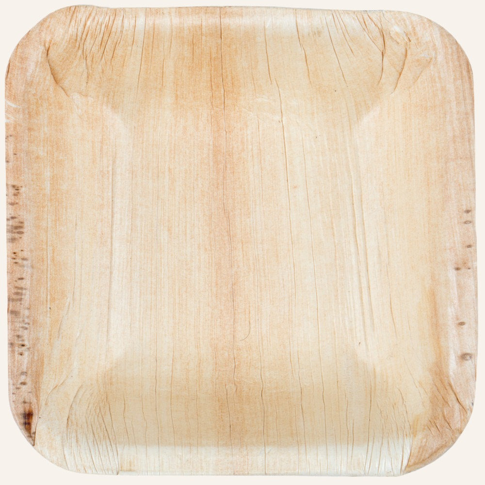 Disposable Palm Leaf Square Bowls Set, 3oz Mini