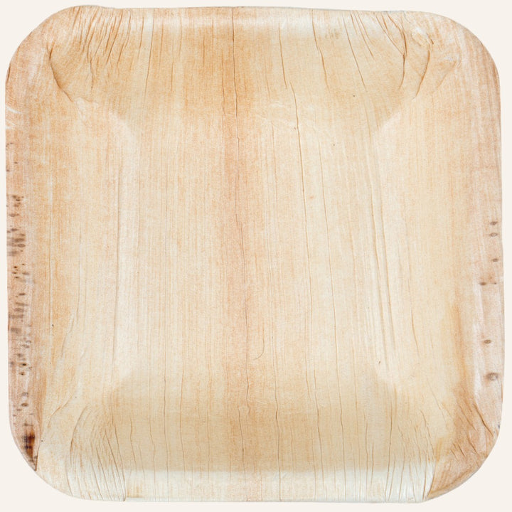 Disposable Palm Leaf Square Bowls Set, 3oz Mini