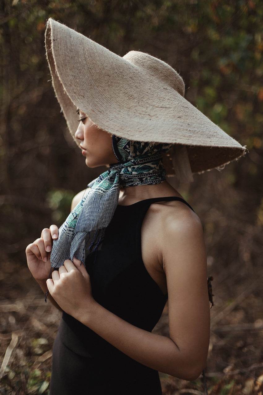 Wide Brim Jute Hat, Natural Beige