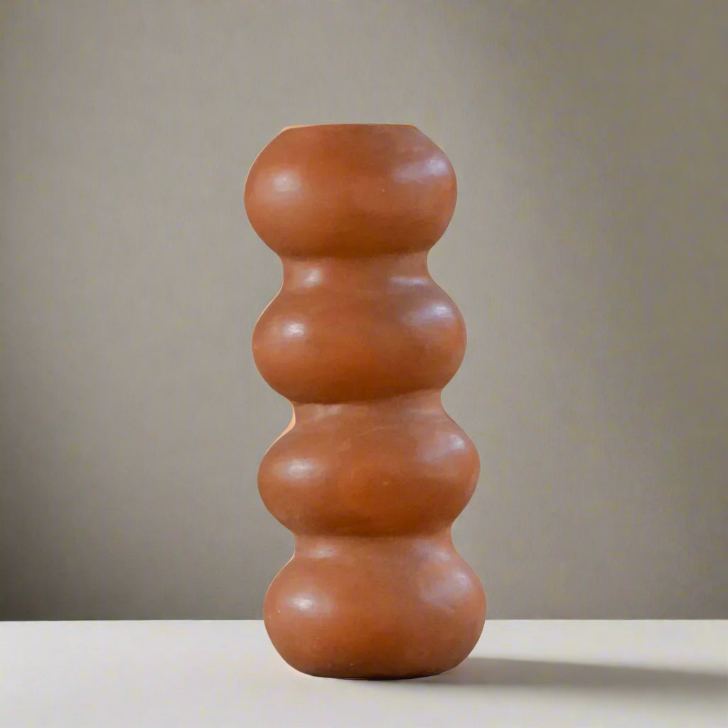 Handmade Terracotta Sculptural Vase, Object IV