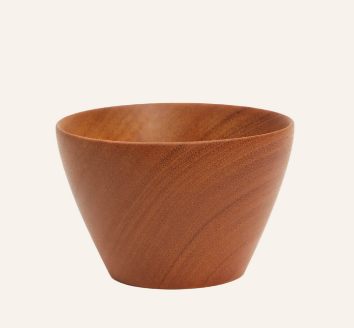 Mahogany Candle Holder Bowls, Set of 2