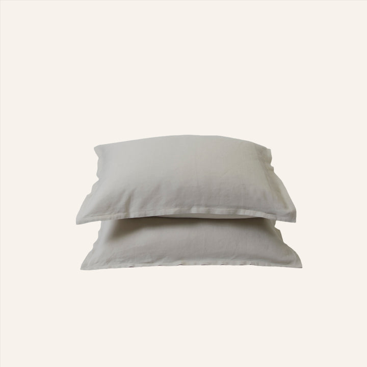 Linen Pair of Pillowcases, Dove