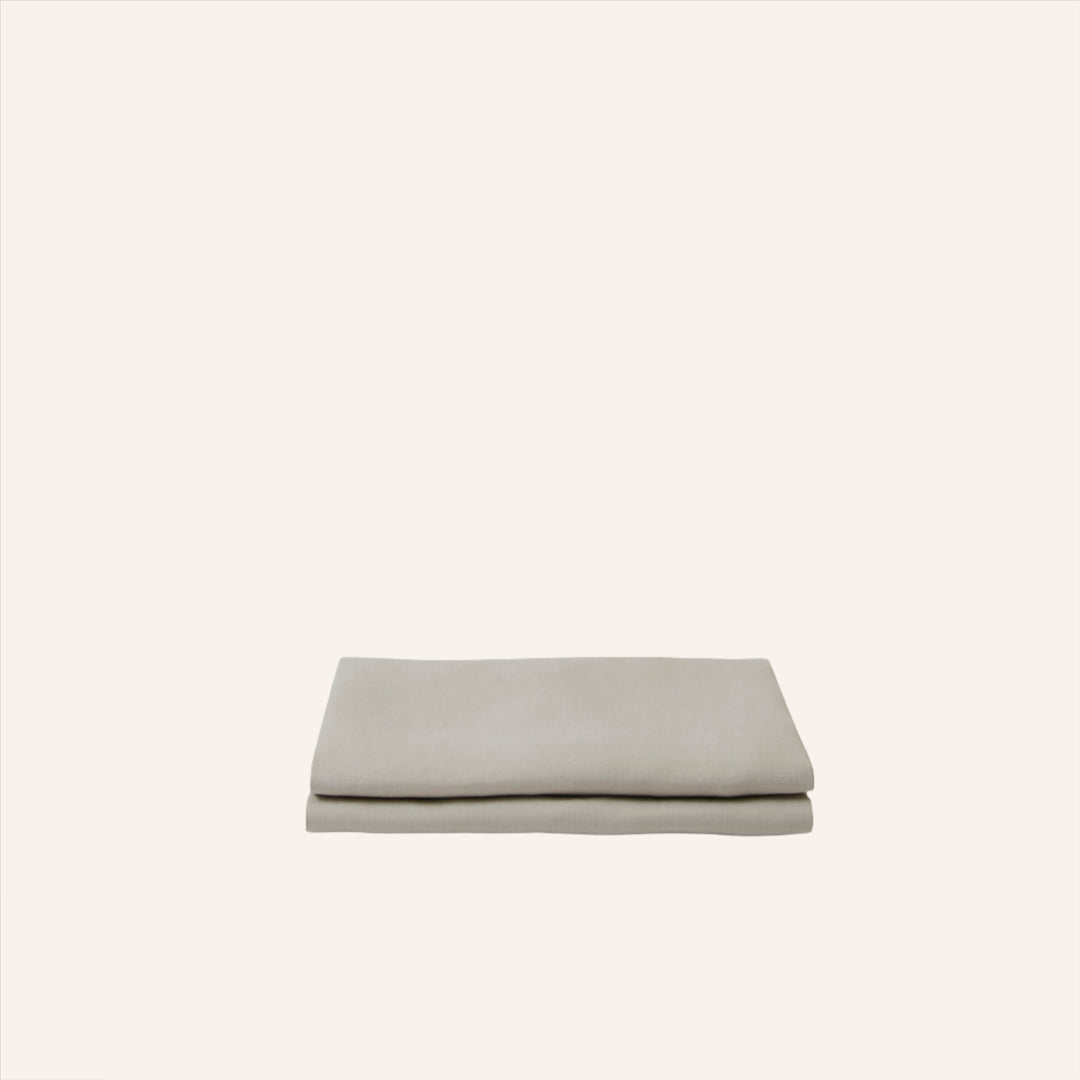 Linen Pair of Pillowcases, Dove