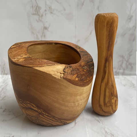 Mortar and Pestle, Olive Wood