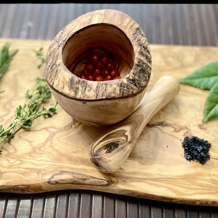 Mortar and Pestle, Olive Wood