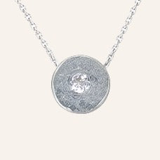 Necklace, White Diamond Peacebomb