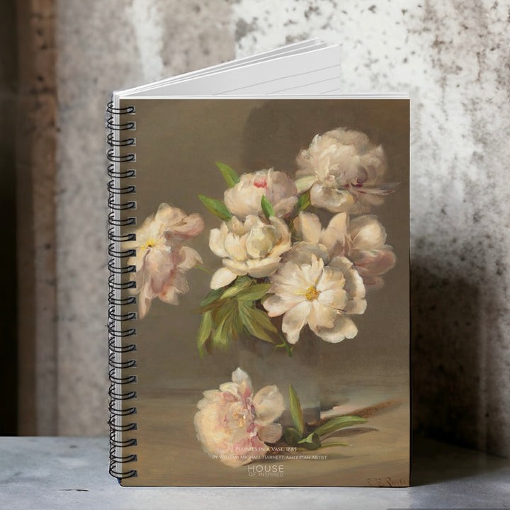 Notebook, Peonies in a Vase by Charles Ethan Porter