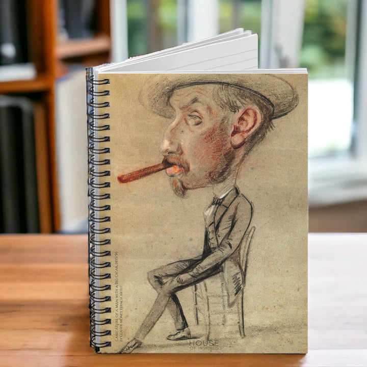 Notebook, Caricature of a Man with a Big Cigar by Claude Monet