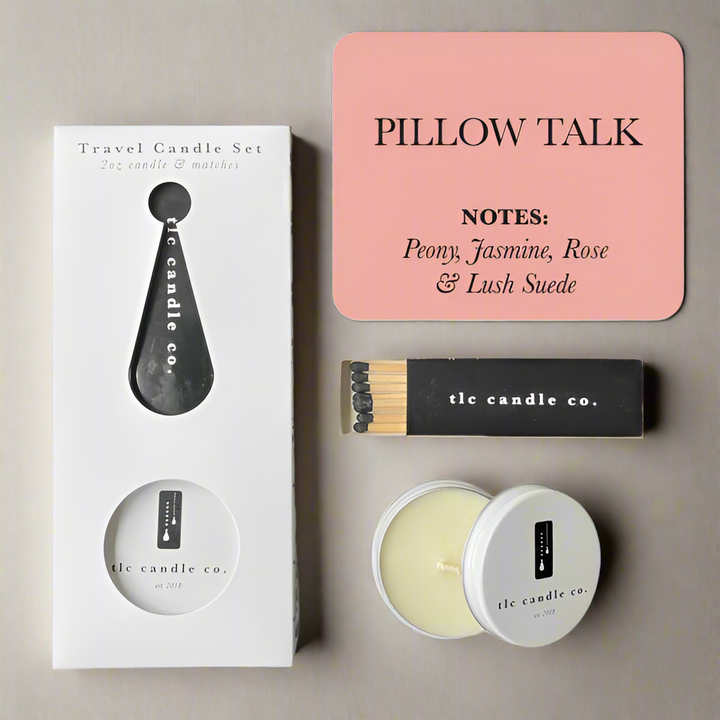 Mini Candle Set with Matches, Pillow Talk