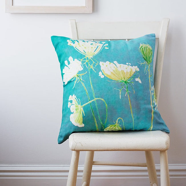 Throw Pillow, Queen Anne's Lace