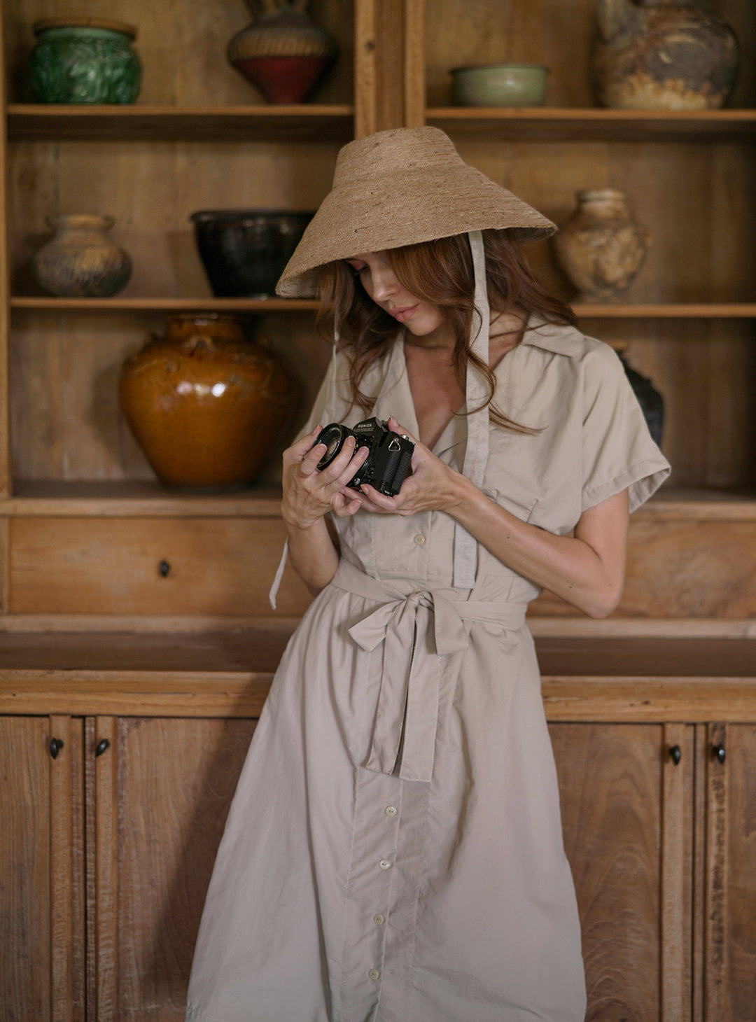 Handwoven Jute Straw Hat, Nude Beige