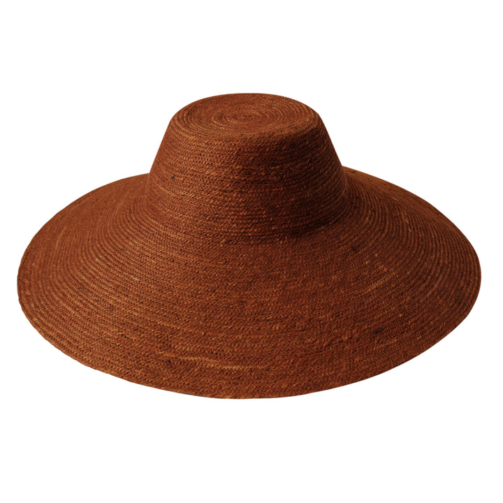 Jute Handwoven Straw Hat, Burnt Sienna
