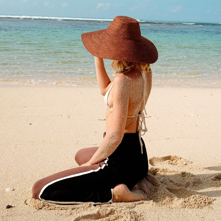 Jute Handwoven Straw Hat, Burnt Sienna