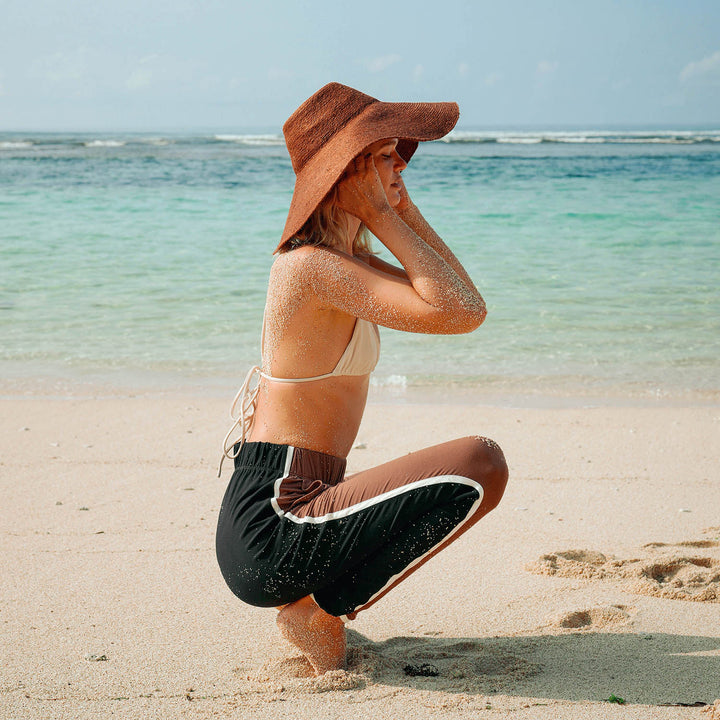 Jute Handwoven Straw Hat, Burnt Sienna