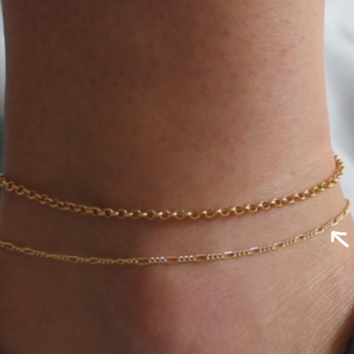 Slim Ankle Bracelet, Gold