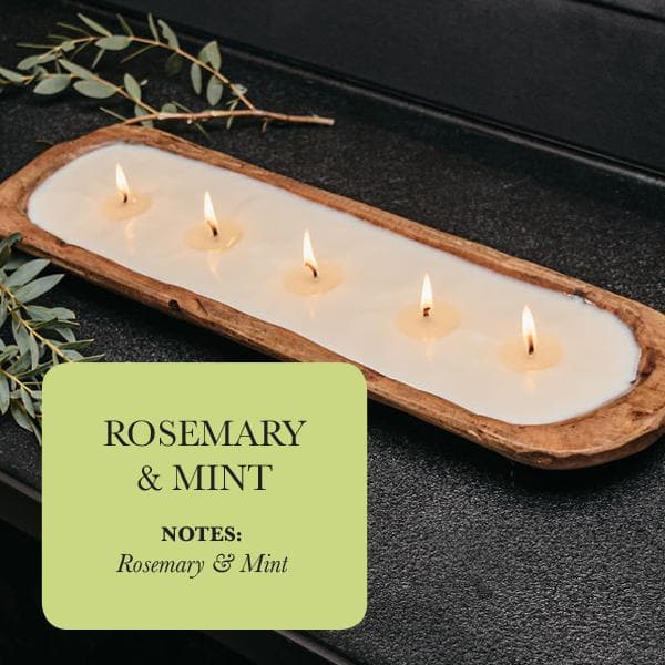 5-Wick Soy Candle, Rosemary & Mint
