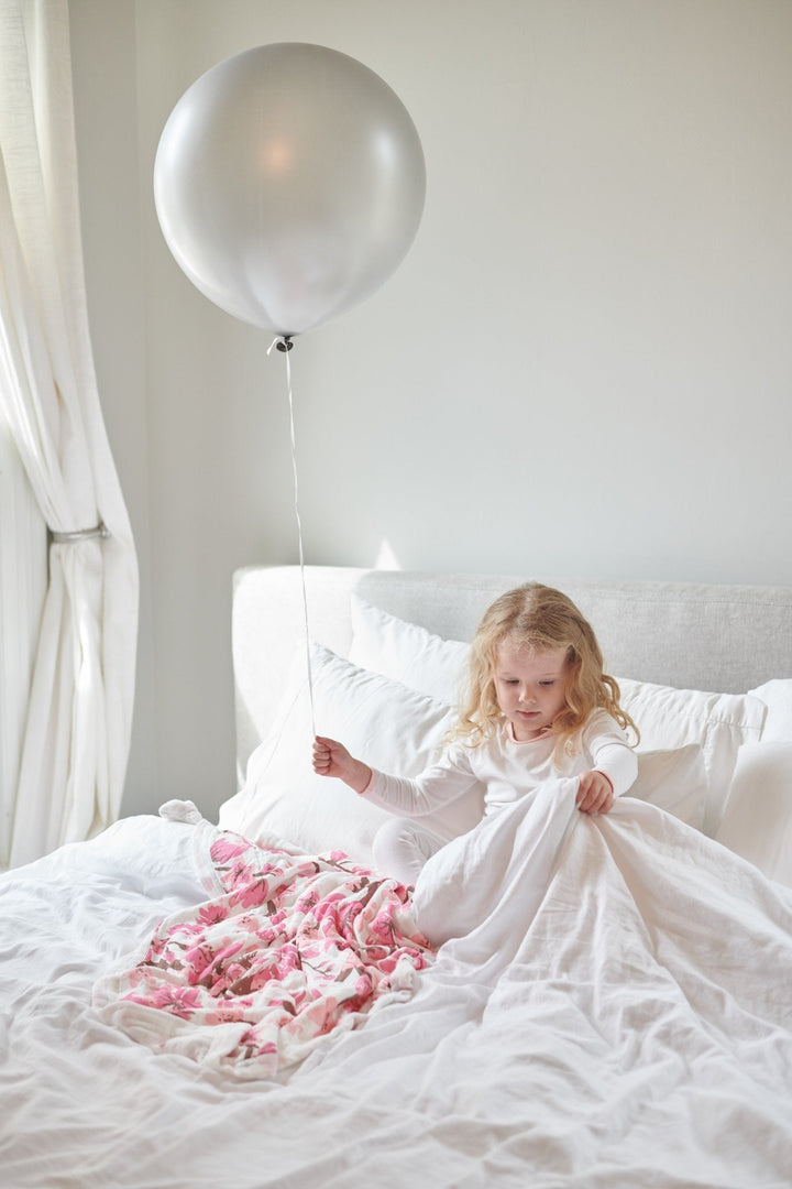 Kids & Baby Bamboo Muslin Blanket, Cherry Blossom