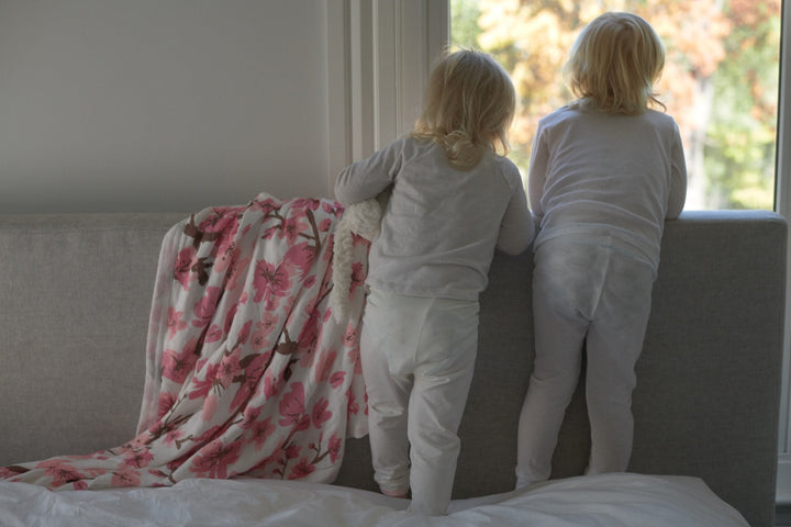Kids & Baby Bamboo Muslin Blanket, Cherry Blossom