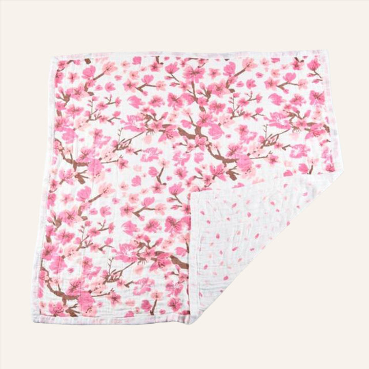 Kids & Baby Bamboo Muslin Blanket, Cherry Blossom