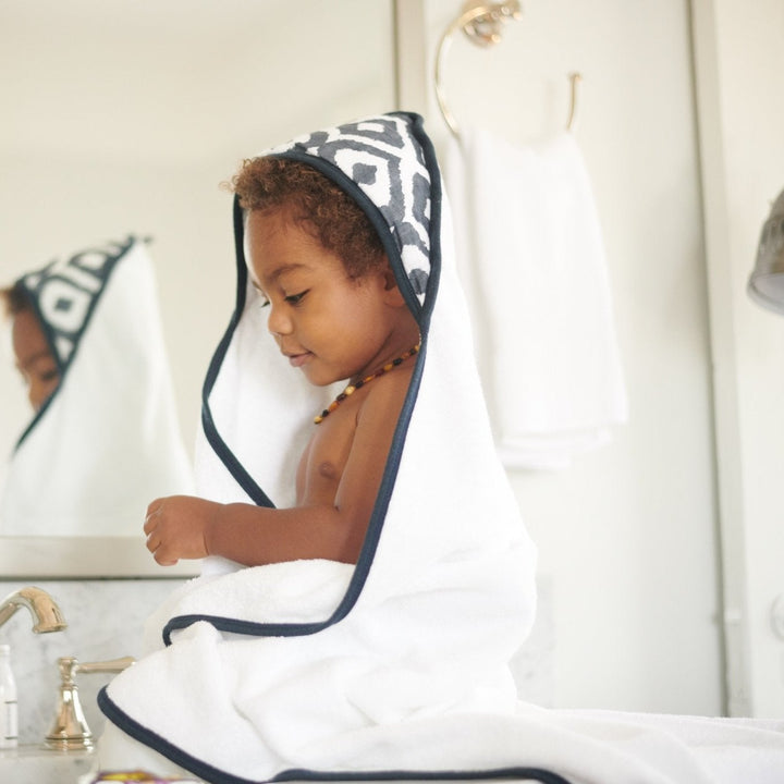 Baby Cotton Hooded Towel and Washcloth Set, Moroccan