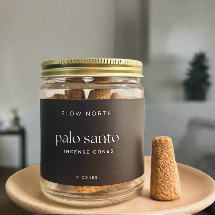 Sustainable Incense Cones in a Jar, Palo Santo