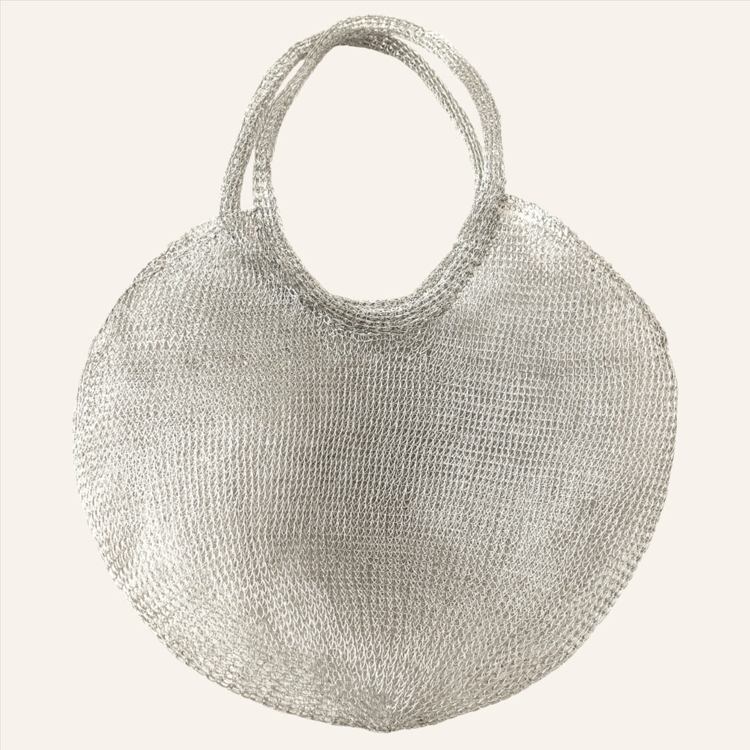 Mesh Wire Bag, Silver