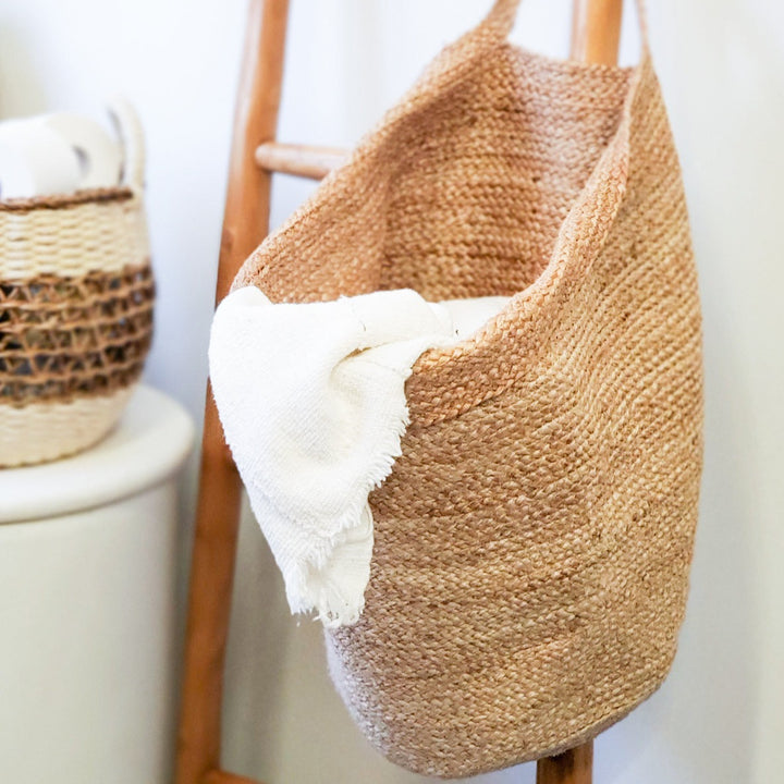 Jute Wall Basket, Natural