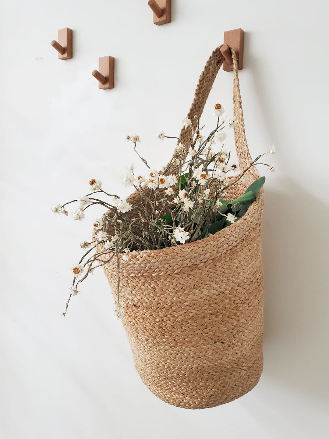 Handmade Jute Hanging Basket, Natural