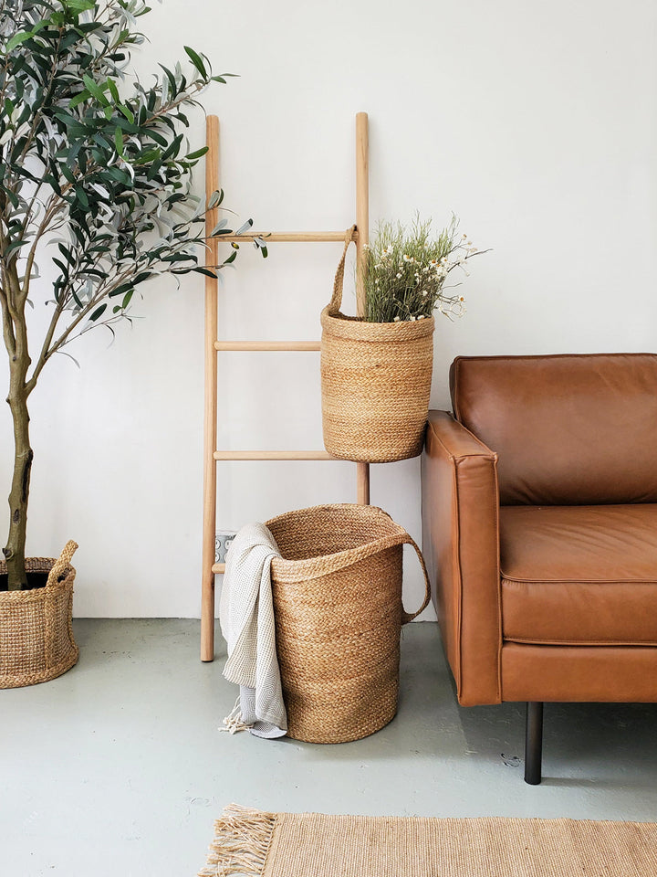 Jute Wall Basket, Natural