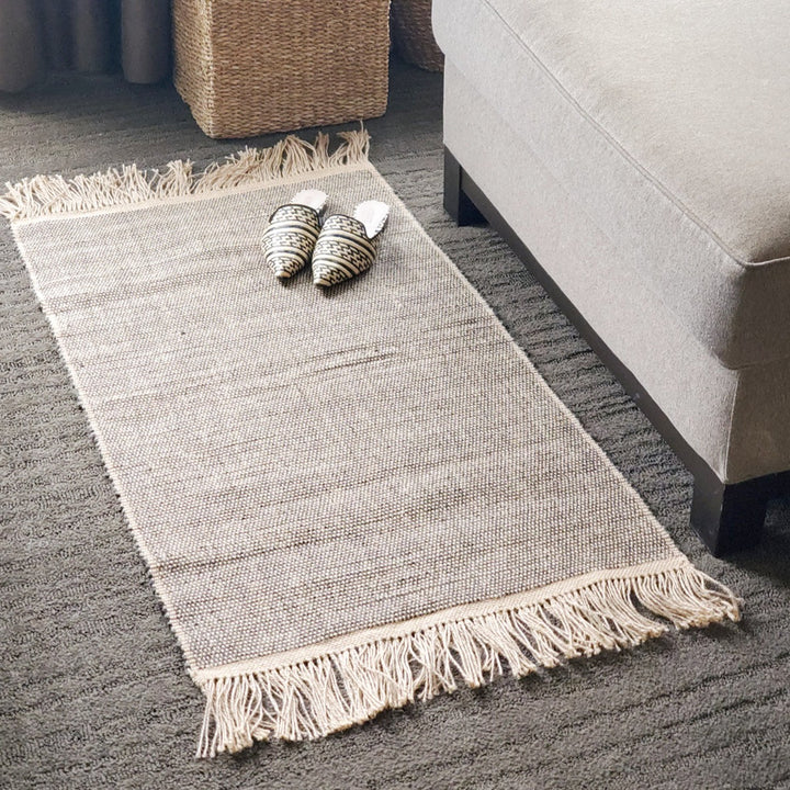 Goldi Jute Rug, Rectangle with Fringe