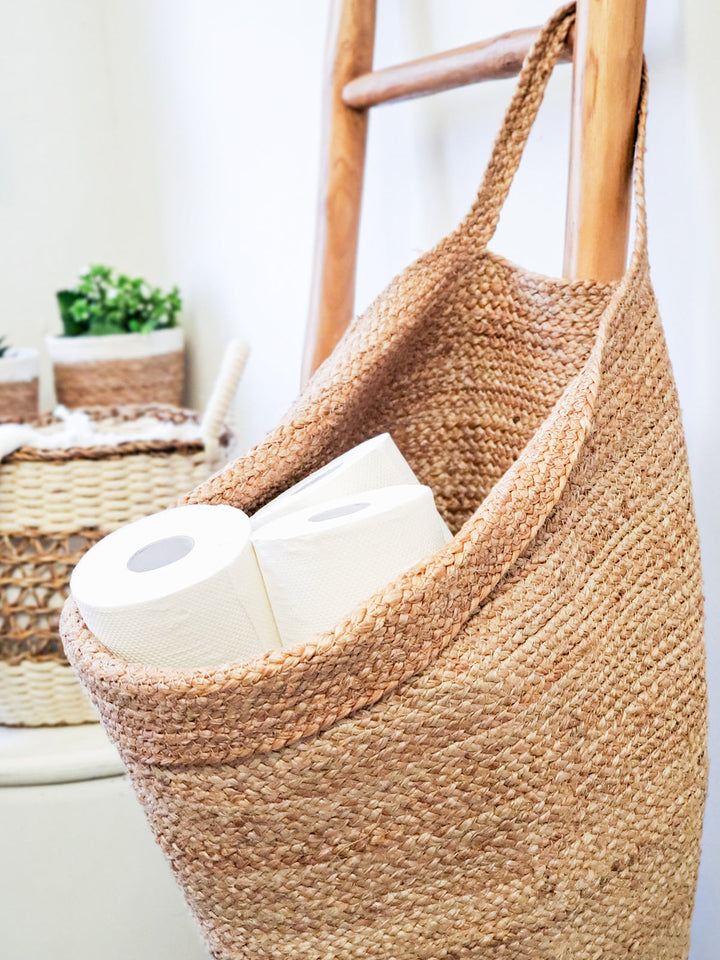 Jute Wall Basket, Natural