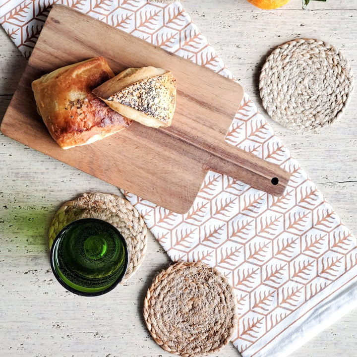 Handwoven Braided Coasters, Natural (Set of 4)