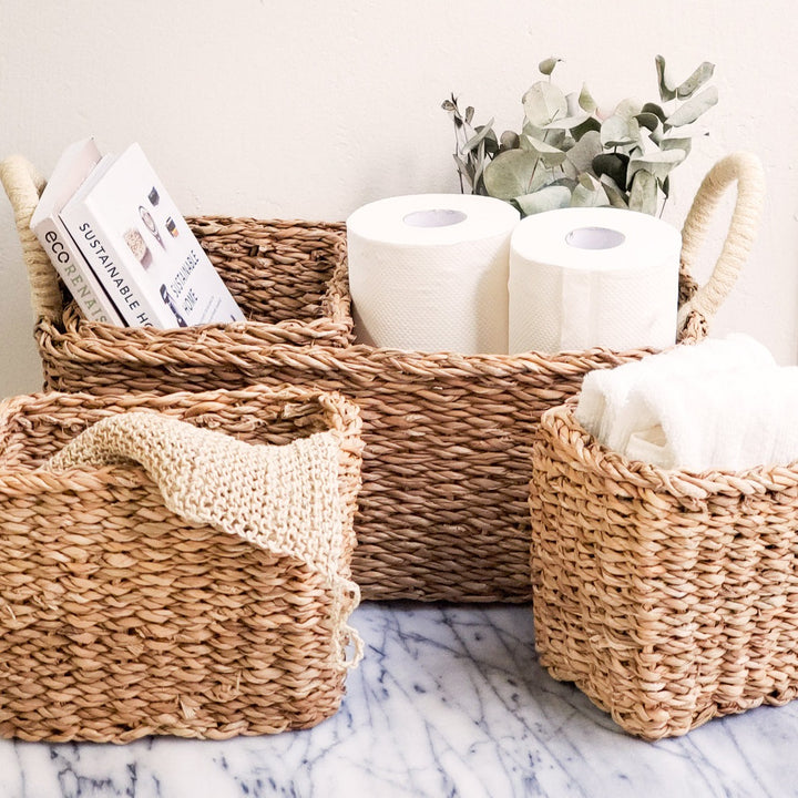 Handwoven Everything Basket, Natural (Set of 4)