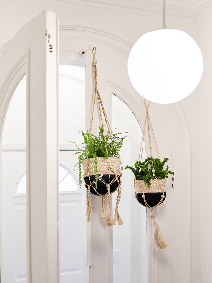 Handwoven Rope Plant Hanger, Tassels