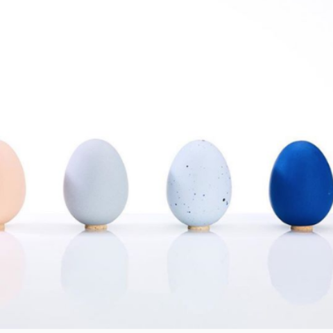 Egg-Shaped Salt Shaker, Porcelain