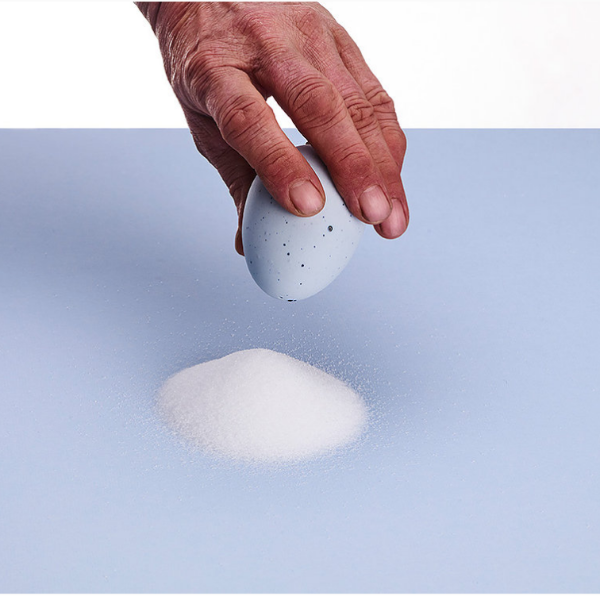 Egg-Shaped Salt Shaker, Porcelain