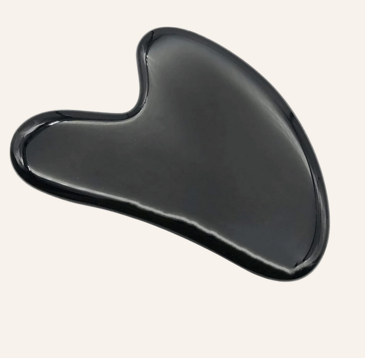 Crystal Gua Sha Massage Tool, Black Obsidian