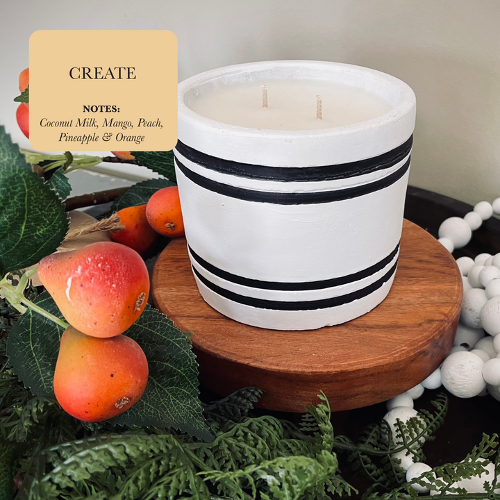 Striped Stone Candle, Create