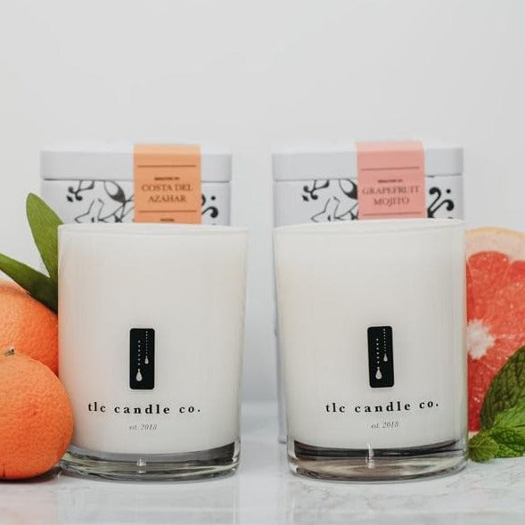 2-Wick Soy Candle Gift Sets, Grapefruit Mojito and Costa Del Azahar