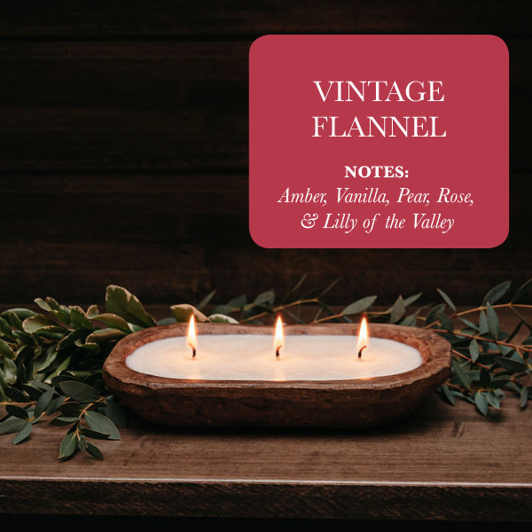 3-Wick Soy Candle, Vintage Flannel
