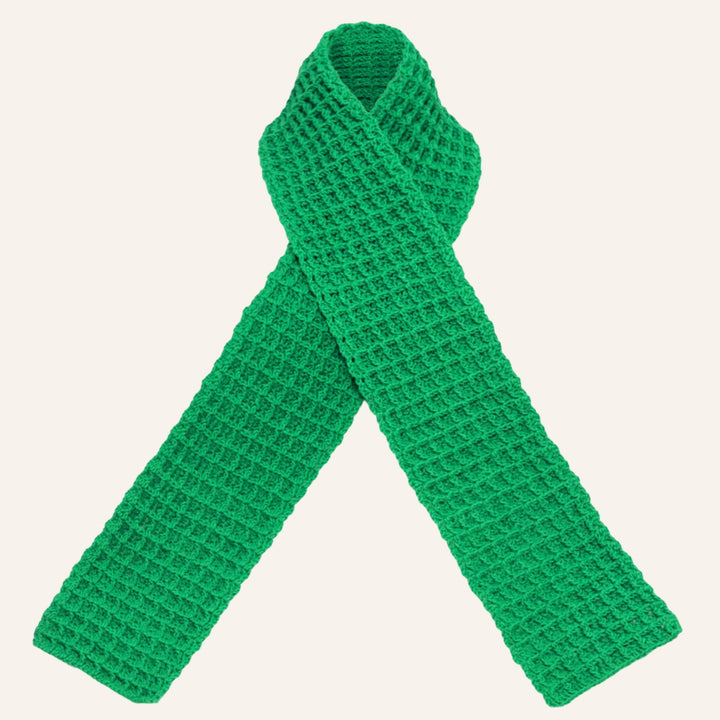 Waffle Scarf, Green