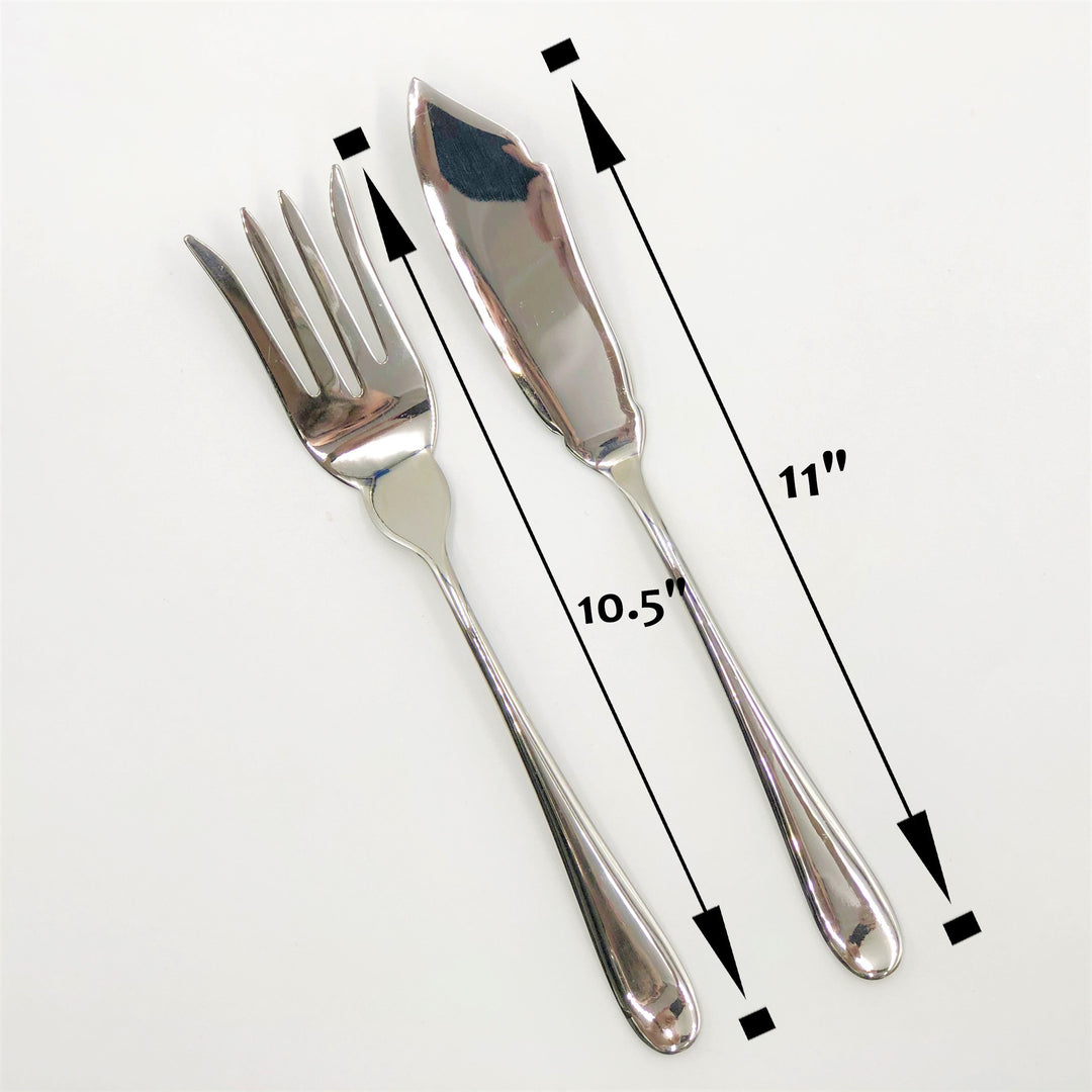 Polished Serving Knife and Serving Fork,  2-Piece Set