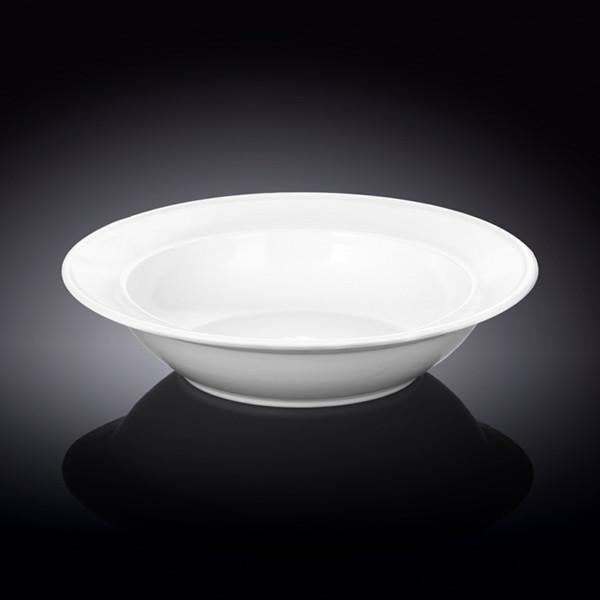 Porcelain White Deep 9" Plates, Set of 6