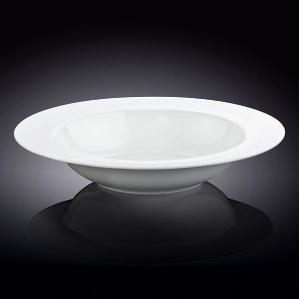 Porcelain White Deep 12" Plate, Set of 3