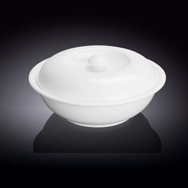 Fine Porcelain Bowl with Lid, 10 inches
