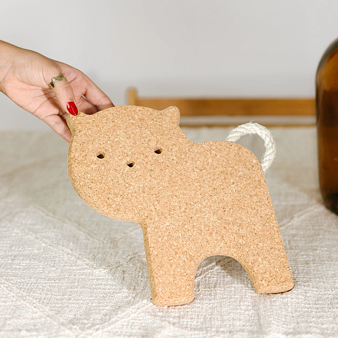 Handmade Portuguese Cork Trivet, Various Animals