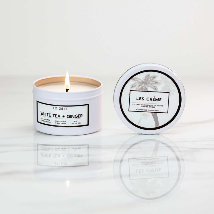 Coconut Wax Candle, White Tea & Ginger