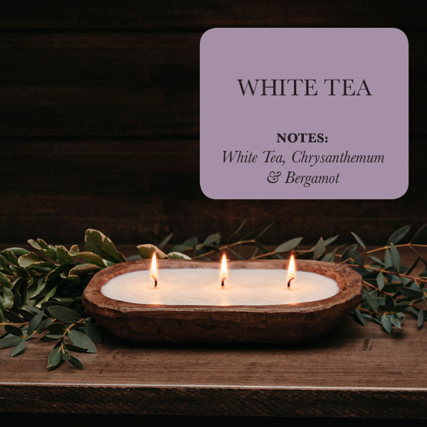 3-Wick Soy Candle, White Tea