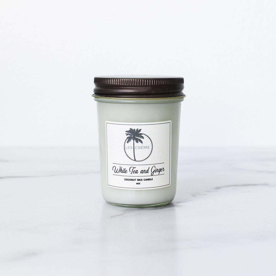 Coconut Wax Candle, White Tea & Ginger